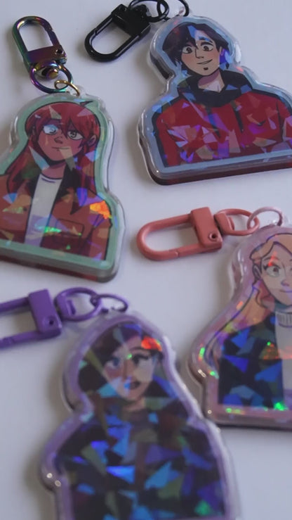 Keycharm Personajes Cartas en la Pared